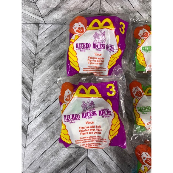 McDonald's Other - McDonalds Recess Figurines Vince Gretchen School Teacher Lot 6 Toys Prizes Gift